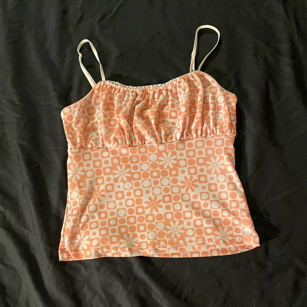 peach flower tank top